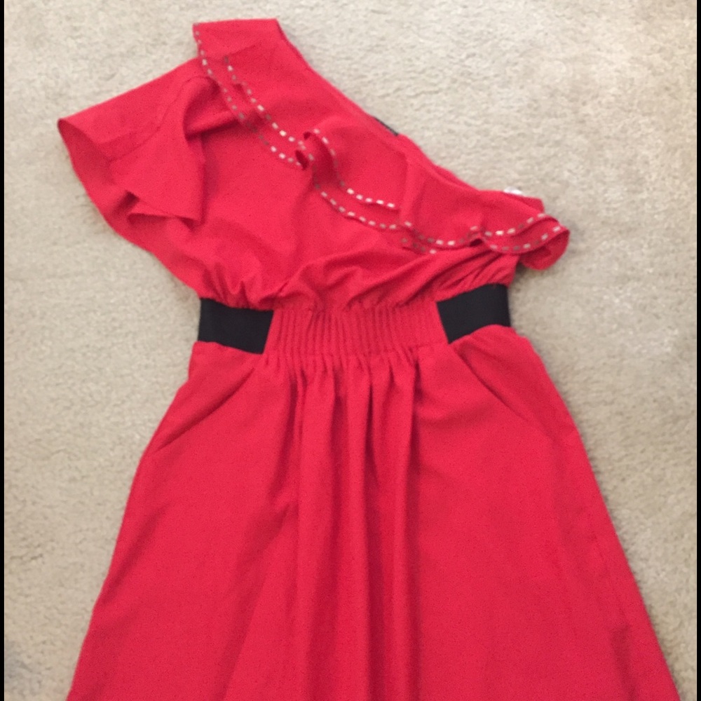 One Shoulder Strap Cocktail Dress